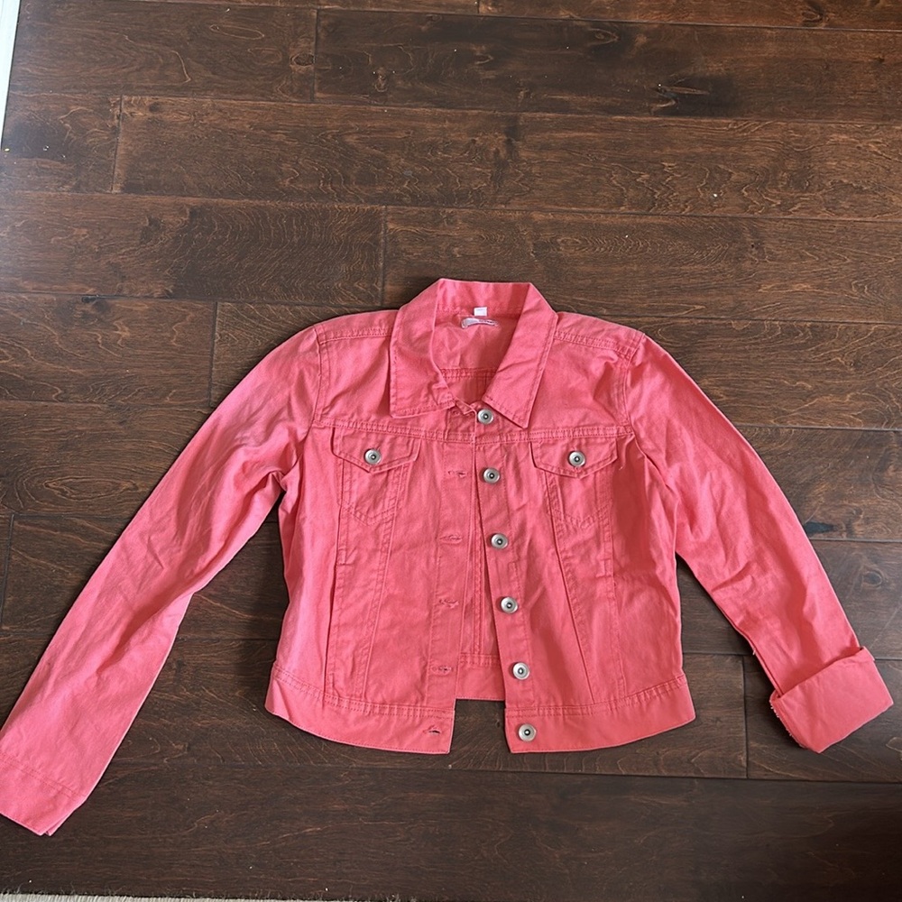 Bongo Kids Girls Salmon Pink Sz M  Jean Jacket ST3225